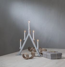 Oliver Adventsljusstake 5L grå 55cm