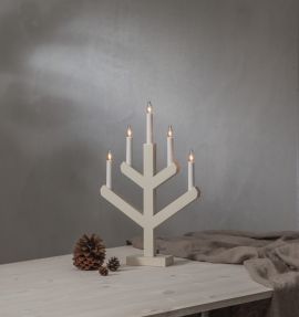 Vinga Adventsljusstake 5L beige 50cm