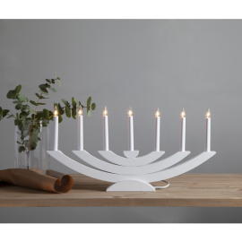 Navida elljusstake vit i trä 60cm