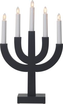 Adventsljusstake Selma trä grå 40cm