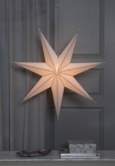 Pappersstjärna Nicolas vit/guld 80cm