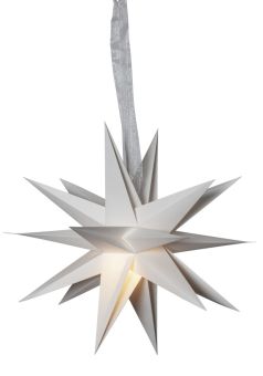 December Pappersstjärna vit 35cm