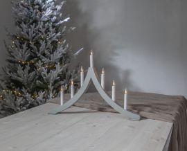 Pagod Adventsljusstake 7L vit 40cm