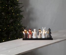 Forest Friends Adventsljusstake 5 figurer 44cm