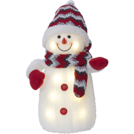 Star Trading Dekorationsfigur Joylight snögubbe röd LED 38cm