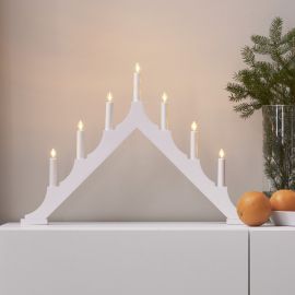 Alma Adventsljusstake 7L vit 41cm