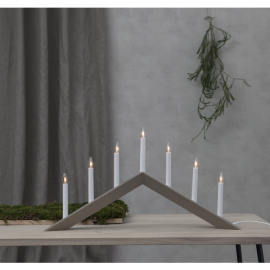 Elljusstake Arrow 7L i trä beige 36cm