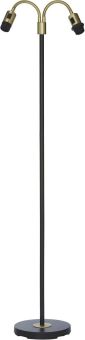 Amy golvlampa 2-arm svart/ant.mäss 150cm