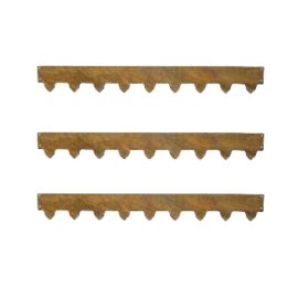 3-pack Gräskantlist rost byggbar 119cm