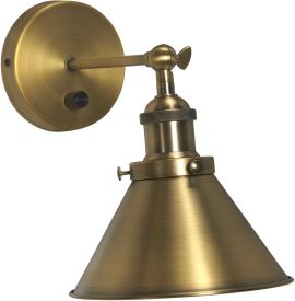 Vägglampa Anton antikmässing dimbar 18cm