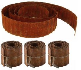 3-pack Rabattkant på rulle 5m h16cm veckad rost
