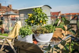 Självvattnande Kruka Cubeto Color 30cm quartzvit