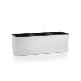 Självvattnande Blomlåda Trio Stone 40 quartzvit L 130cm