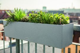Lechuza Självvattnande Blomlåda Balconera Stone 80 Stengrå