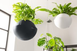 Självvattnande Hängampel Bola Color vit 23cm