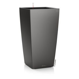 Självvattnande Kruka Cubico 22 charcoal metallic H41cm