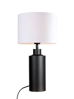 Solo Bordslampa matt svart/vit skärm 55cm