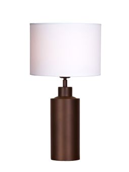 Solo Bordslampa antikbrun/vit skärm 46cm