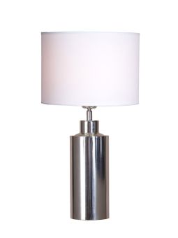 Solo Bordslampa krom/vit skärm 46cm