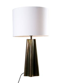 Aira Bordslampa bränd mässing/vit skärm 65cm
