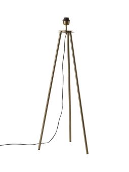 Base lampfot golv tripod antikmässing 105cm