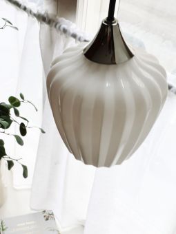 Amalfi Fönsterlampa opal/krom d14cm