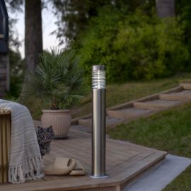 Bologna Solcells-pollare stål 80cm