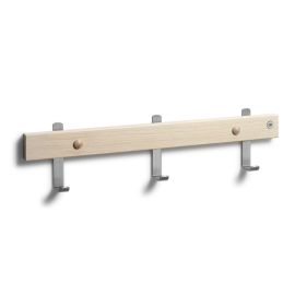 Nadja Kroklist II 40cm 3 krokar vitpigmenterad ek