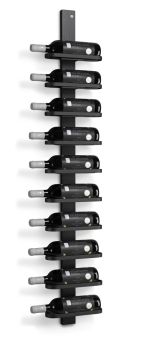 Mazzi Vinställ 10 flaskor svartbetsad ek svart stål