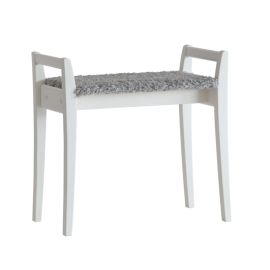 Oscarssons Möbel Meja Hallpall vitlack fårskinnslook ljusgrå