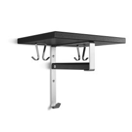 Cott hatthylla 33cm svartbetsad ek/slipat stål