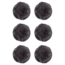 6-pack Fårskinnssits rund Gently 34cm grå Kampanj