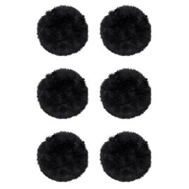 6-pack Fårskinnssits rund Gently 34cm svart Kampanj