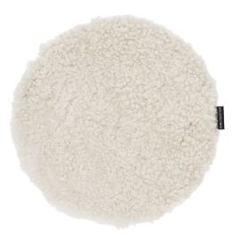 Skinnwille fårskinnssits rund Curly beige/moonlight 34cm 1-p