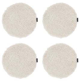 4-pack Fårskinnssits rund Curly beige/moonlight 34cm Kampanj