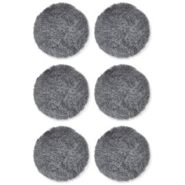 6-pack Fårskinnssits rund Curly gotlandsgrå 34cm Kampanj
