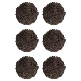 6-pack Fårskinnssits rund Curly brun 34cm Kampanj