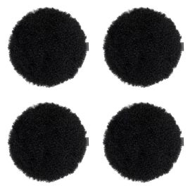 4-pack Fårskinnssits rund Curly svart 34cm Kampanj