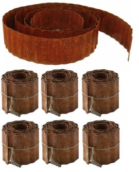 6-pack Rabattkant på rulle 5m h16cm veckad rost