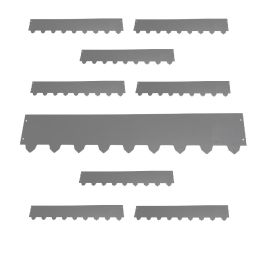 9-pack Gräskantlist XL galv/zink byggbar 119cm