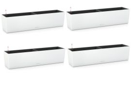 4-Pack Självvattnande Blomlåda Balconera Color 80cm vit
