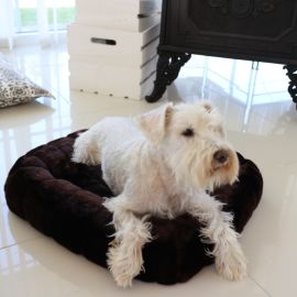 Premium Hundbädd Mink brun 50x55cm
