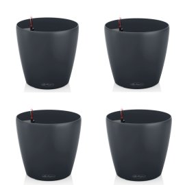 Självvattnande Kruka Classico Color 18 skiffergrå 4-pack Lechuza