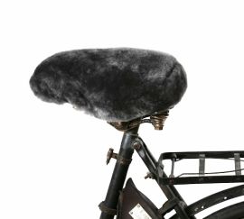 Cykelsadelskydd Ebbe fårskinn, Mörkgrå
