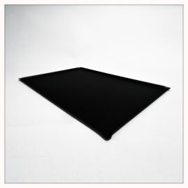 Bricka i lackad rostfri plåt, svart 30x40cm
