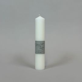 Ljusspira Stay Home & Enjoy vit 20cm