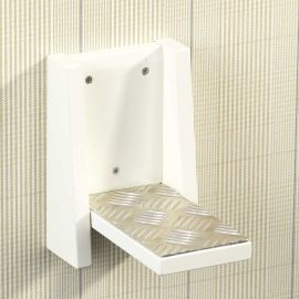 Oscar fotstöd fällbar vit 15x22cm