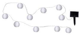 Solcellsslinga Festival vit 10 lampor