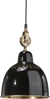 Cleveland Taklampa Svart/Antikmäss 23cm