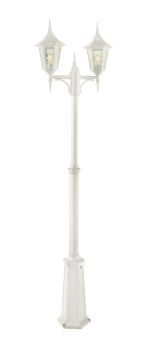 Norlys Modena stolpe med två lyktor IP54 vit